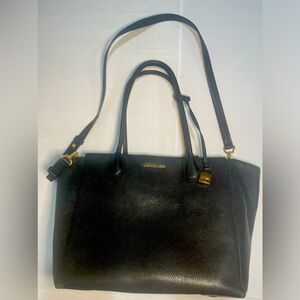 Michael Kors Large Black Gold Accent Tote Bag